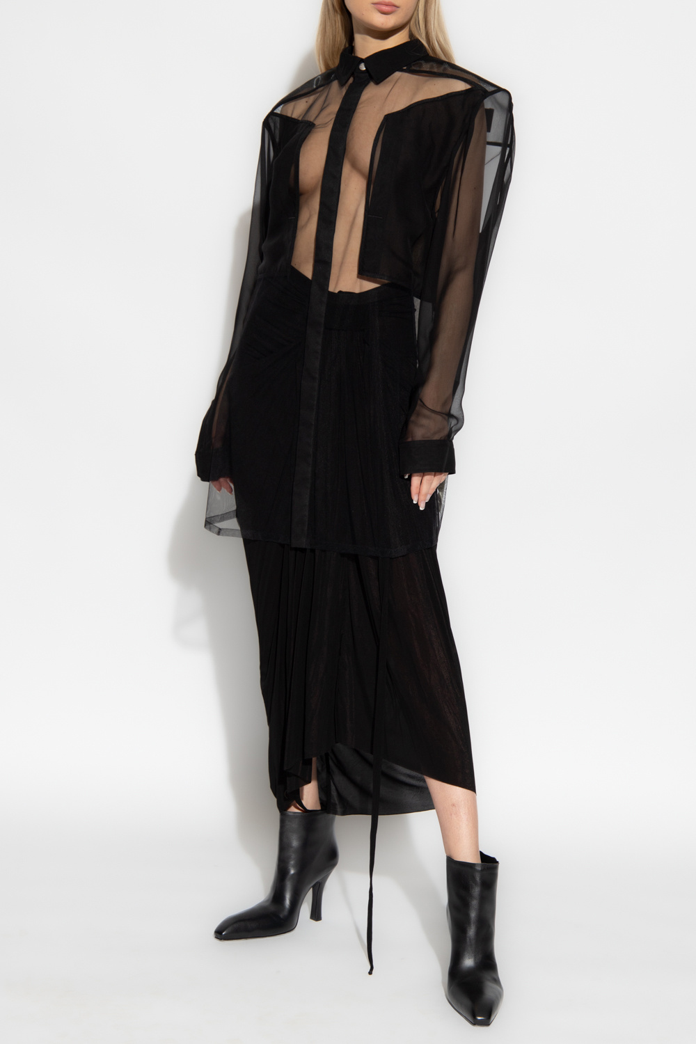 Black Transparent shirt Rick Owens - SchaferandweinerShops